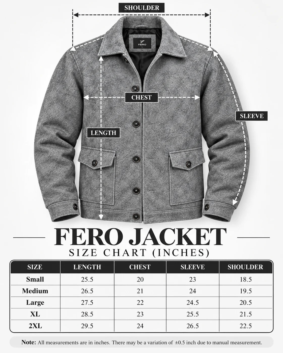 FERO Marble Gray Blended Wool Jacket