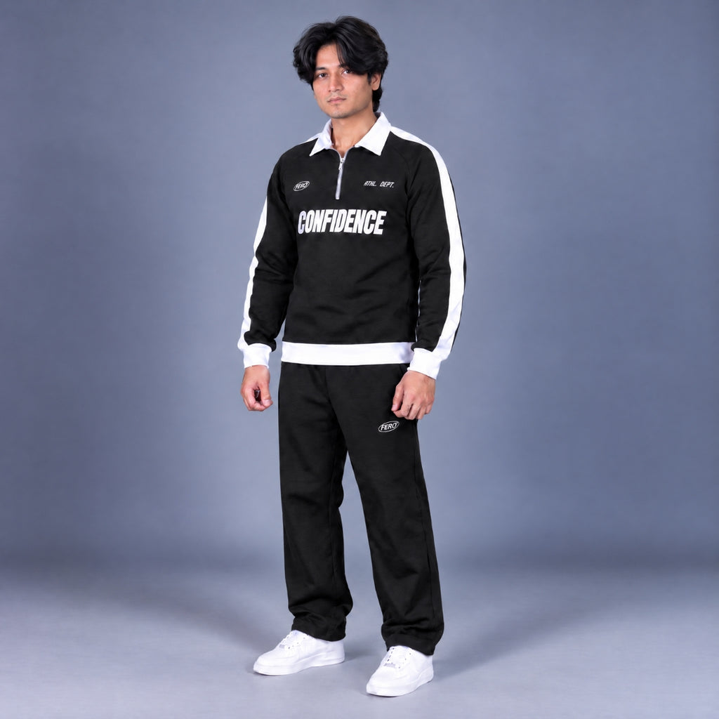 Confidence Black Essential Tracksuit