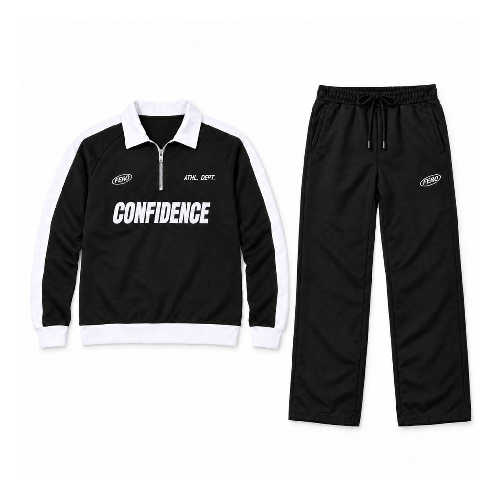 Confidence Black Essential Tracksuit