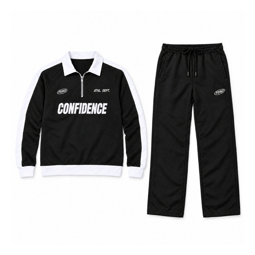 Confidence Black Essential Tracksuit