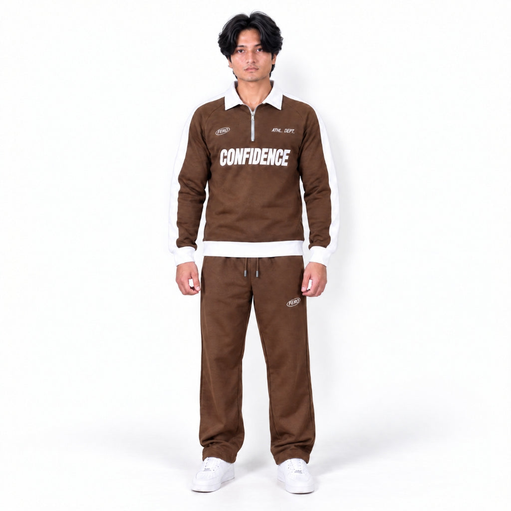 Confidence Brown Essential Tracksuit