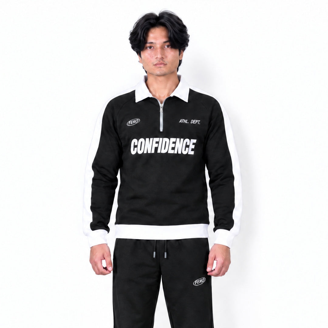 Confidence Black Essential Tracksuit