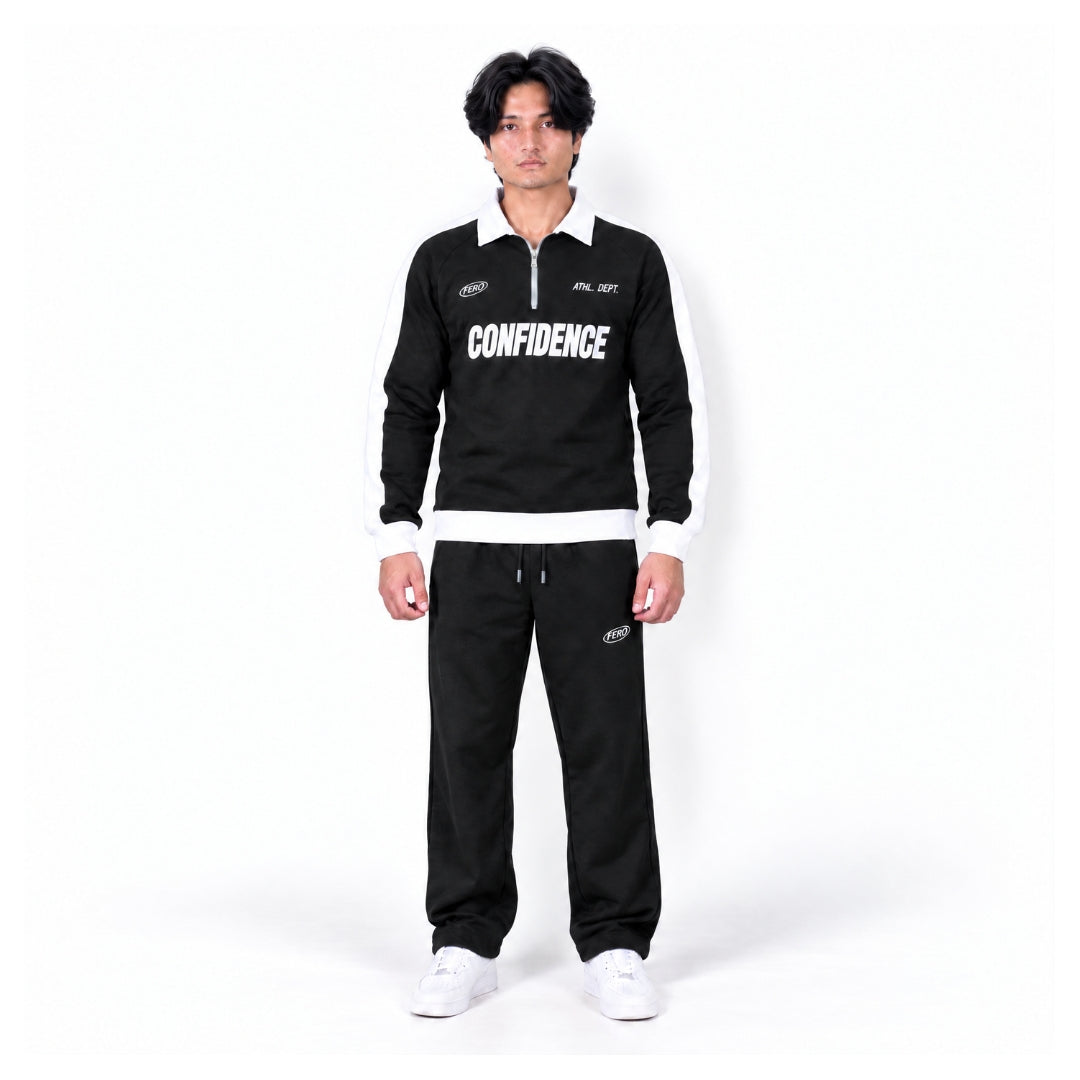 Confidence Black Essential Tracksuit