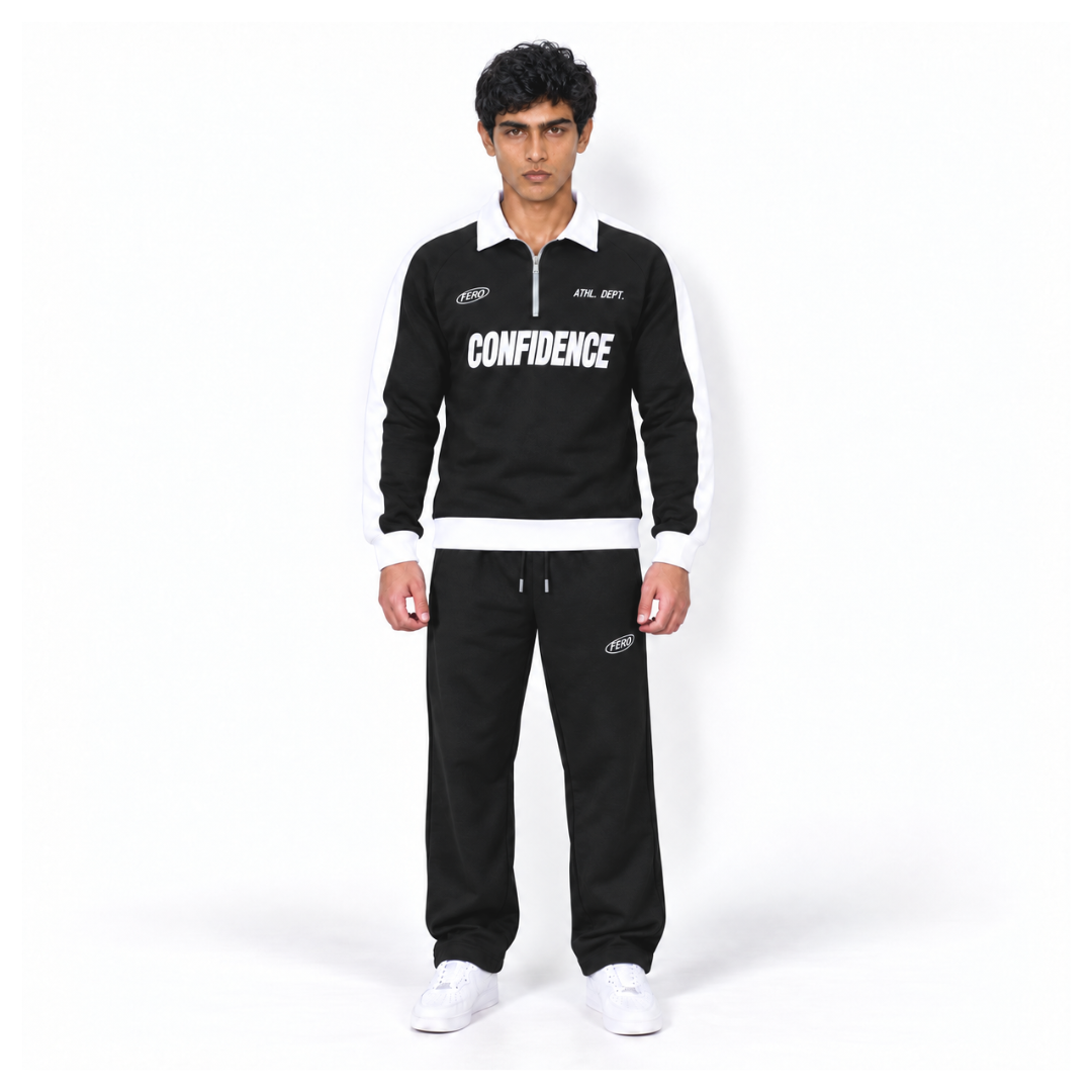 Confidence Black Essential Tracksuit