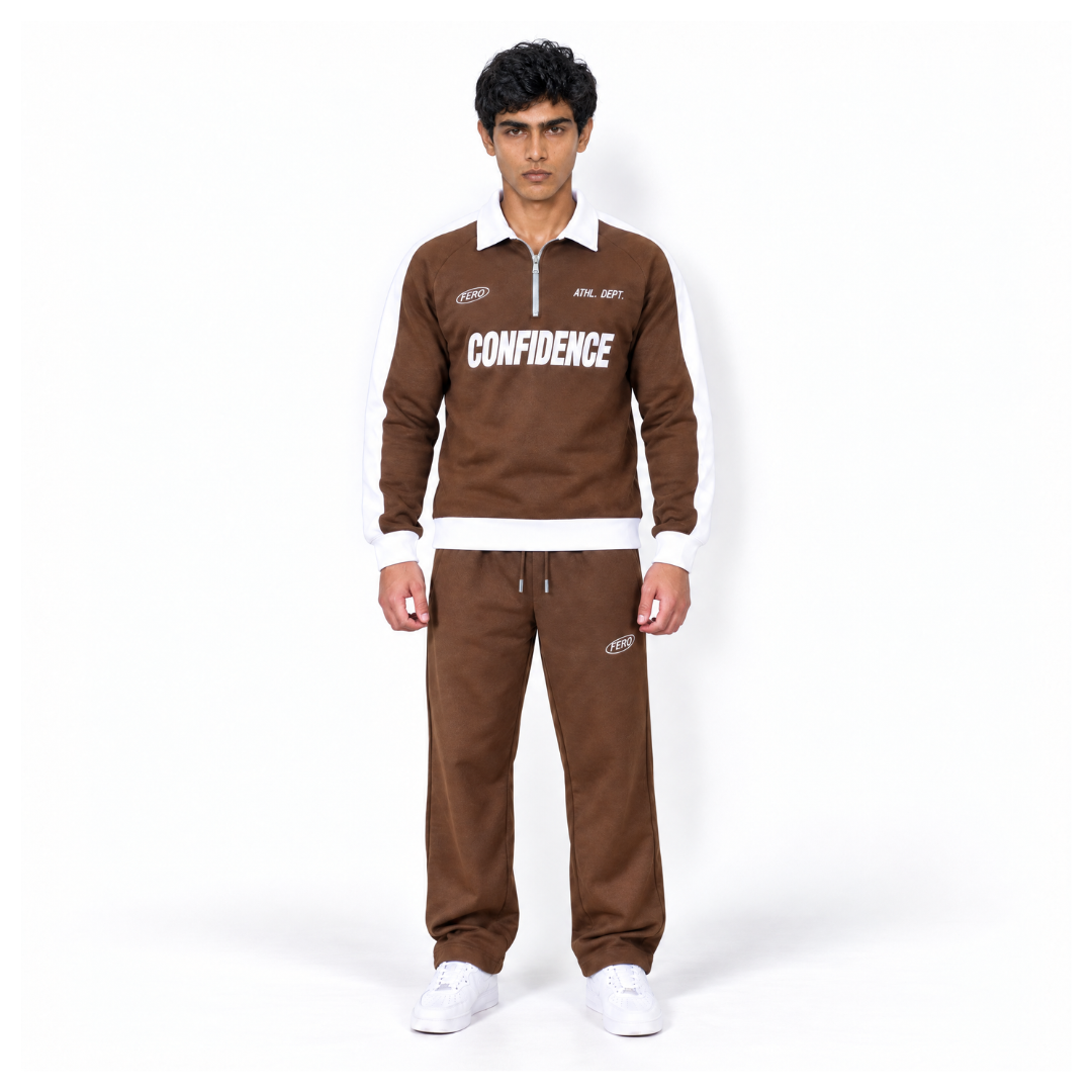 Confidence Brown Essential Tracksuit