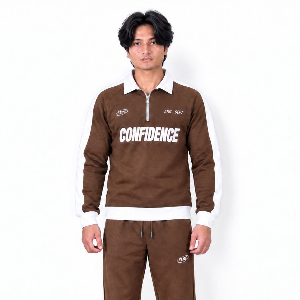 Confidence Brown Essential Tracksuit