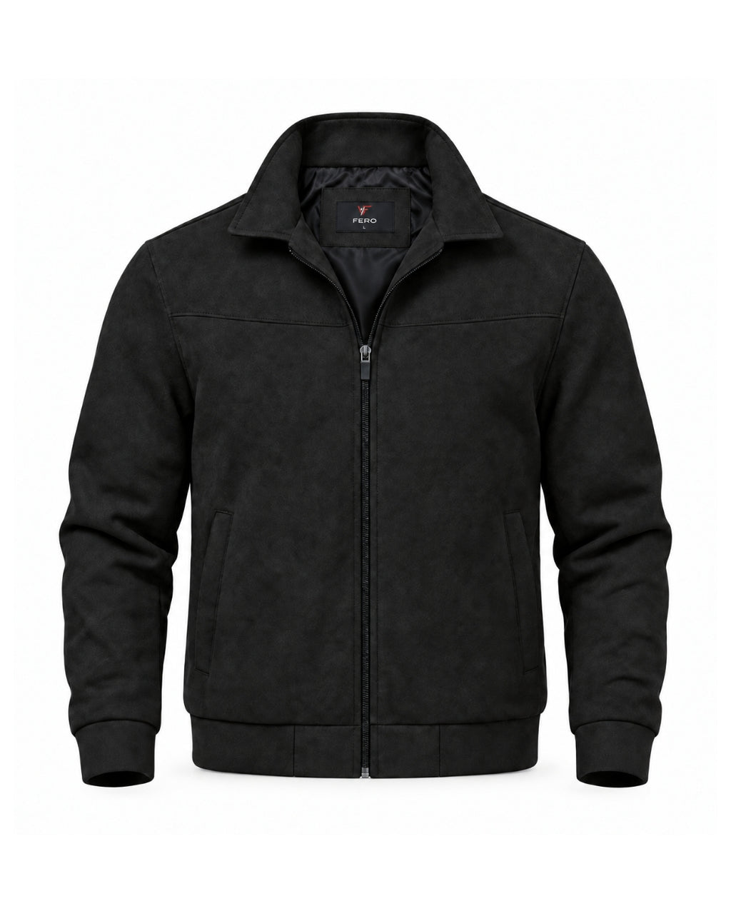 FERO Suede Bomber Midnight Black