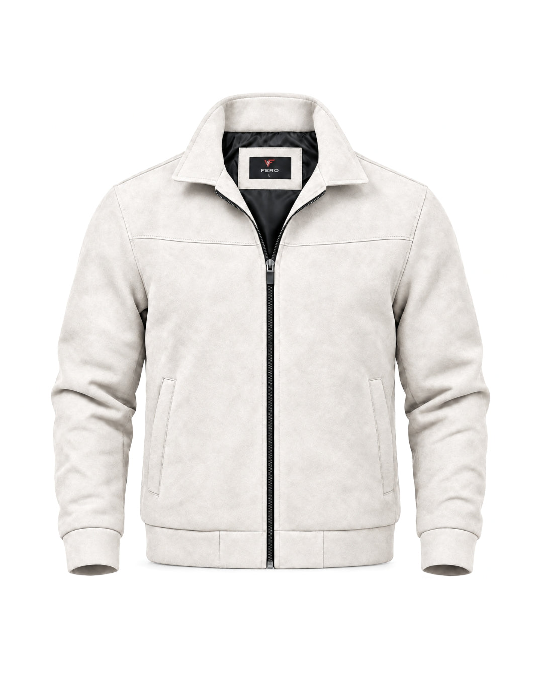 FERO Suede Bomber Decent White
