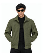FERO Suede Bomber Olive Green