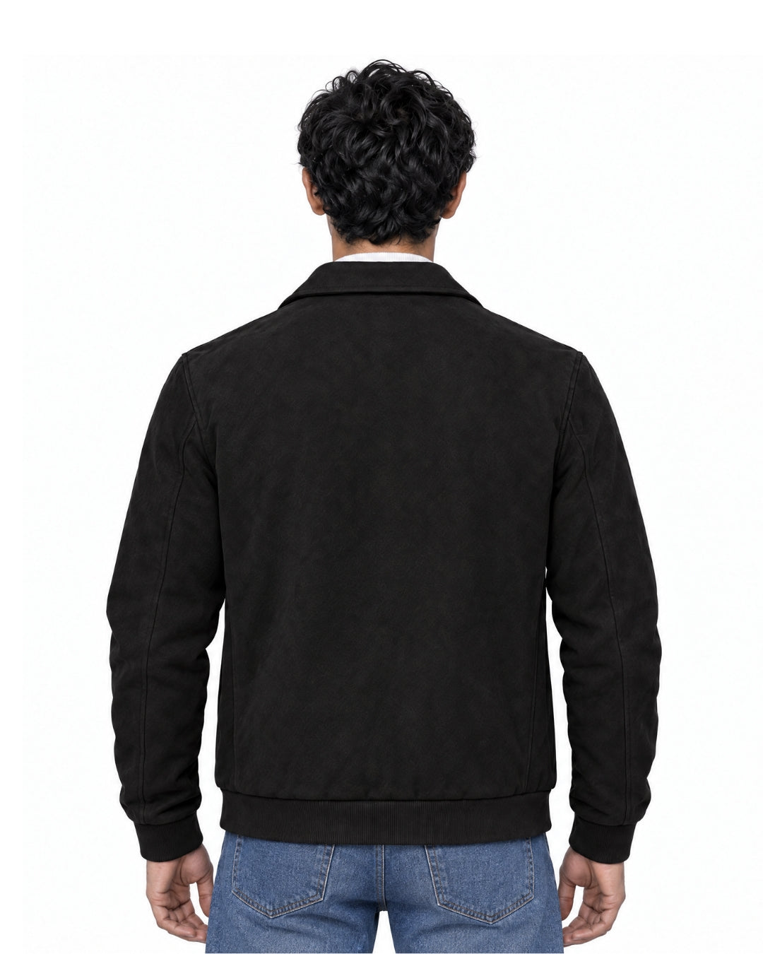 FERO Suede Bomber Royal Black