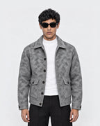 FERO Marble Gray Blended Wool Jacket