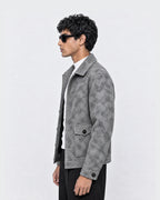 FERO Marble Gray Blended Wool Jacket