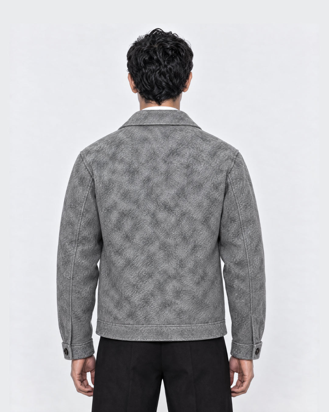 FERO Marble Gray Blended Wool Jacket